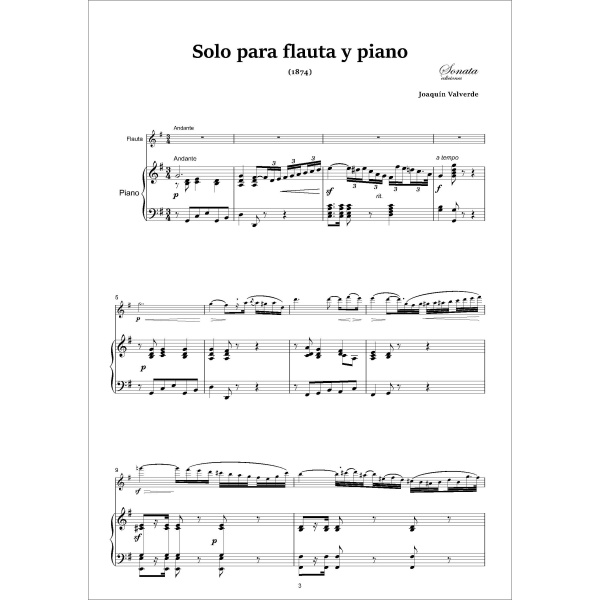 VALVERDE: Solo para flauta y piano - Imagen 2