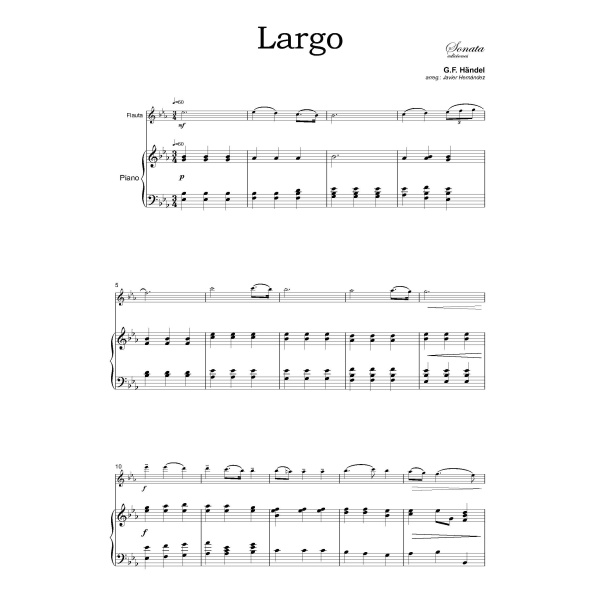 HANDEL: Largo (Flauta y piano) - Imagen 2