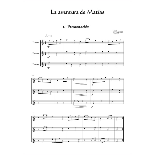 ESTEVE, L.: La aventura de Matías · Cuento musical para 3 flautas y narrador - Imagen 3