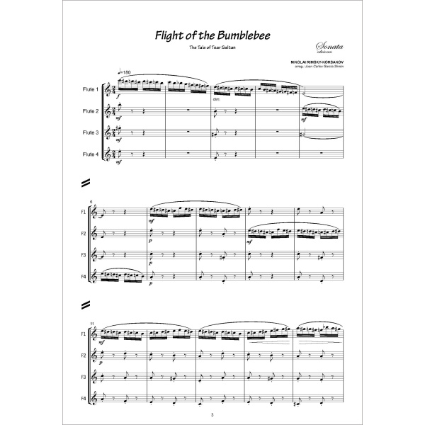 RIMSKY-KORSAKOV: Flight of the Bumblebee (4Fls) - Imagen 2