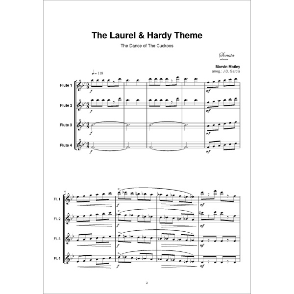 MATLEY: The Laurel & Hardy Theme (4 Flautas) - Imagen 2