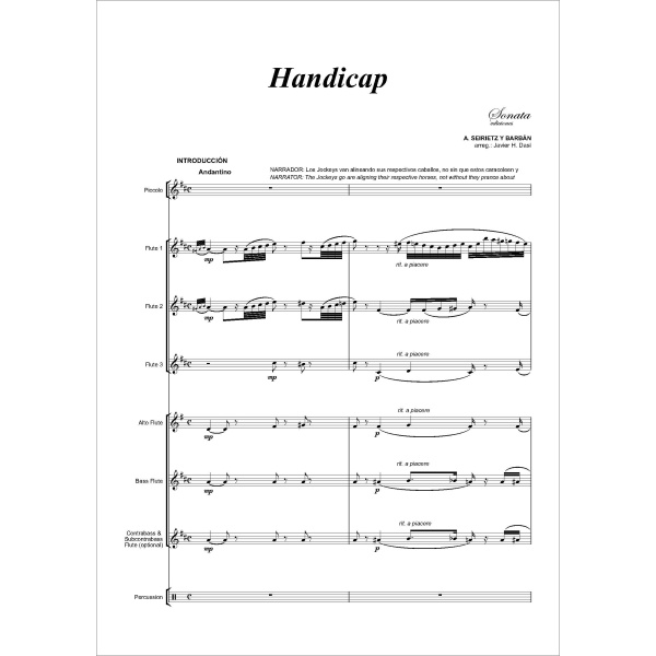 SEIRIETZ, A: Handicap (Orquesta de flautas) - Imagen 2
