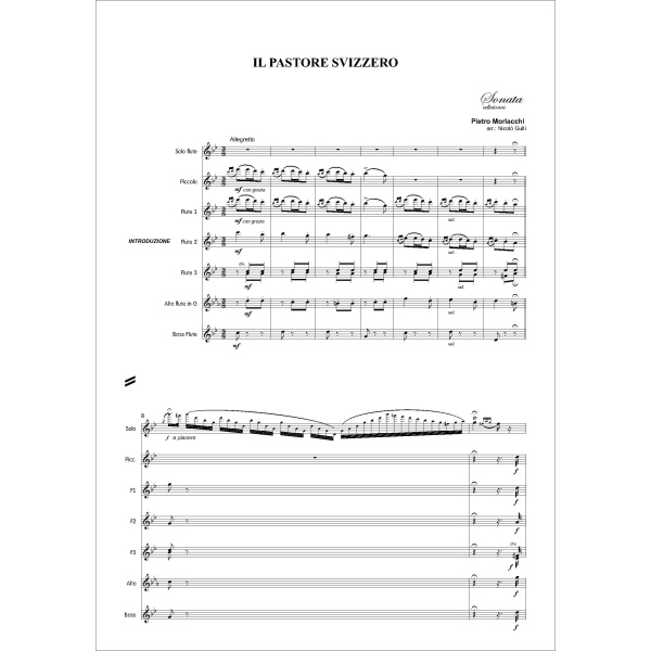 MORLACCHI: Il pastore svizzero (Flauta y Orquesta de flautas) - Imagen 2