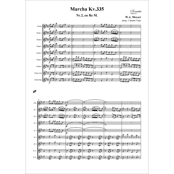 MOZART, W.A.: Marcha Kv.335, n.2, en Re M. - Imagen 2