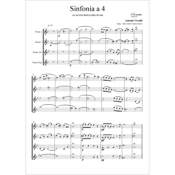 VIVALDI, A.: Sinfonia a 4 · Al Santo Sepolcro Rv169 - Imagen 2