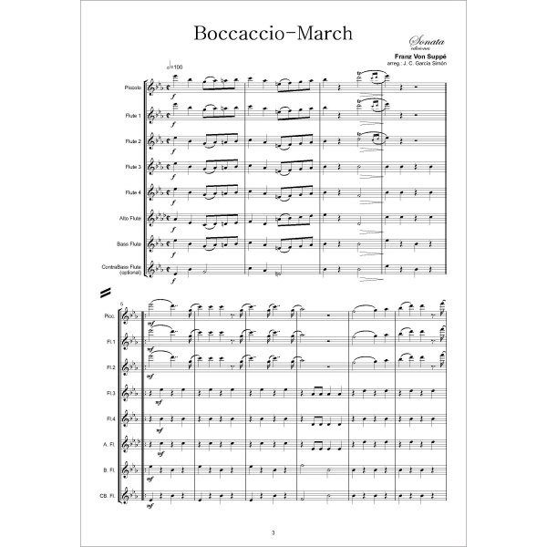 SUPPE: Boccaccio · March (Orquesta de Flautas) - Imagen 2