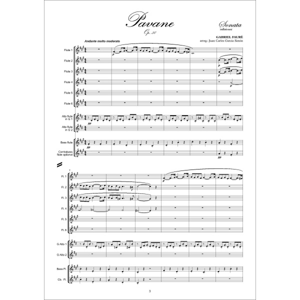 FAURE: Pavane, Op.50 (Orquesta de flautas) - Imagen 2
