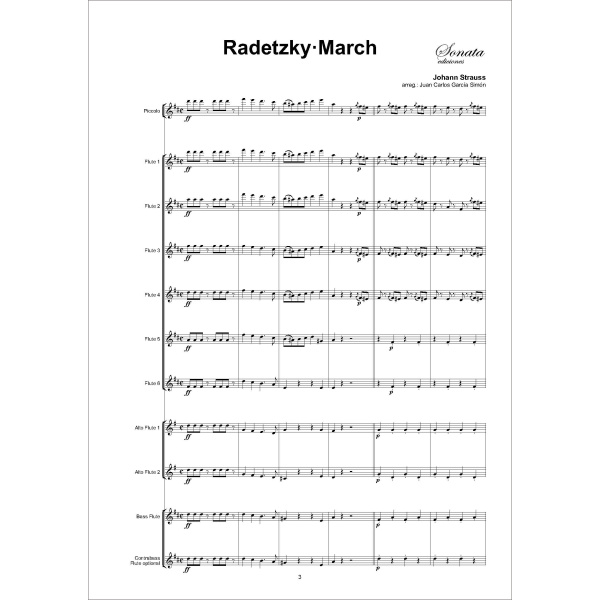 STRAUSS: Radetzky march (Orq. de flautas) - Imagen 2