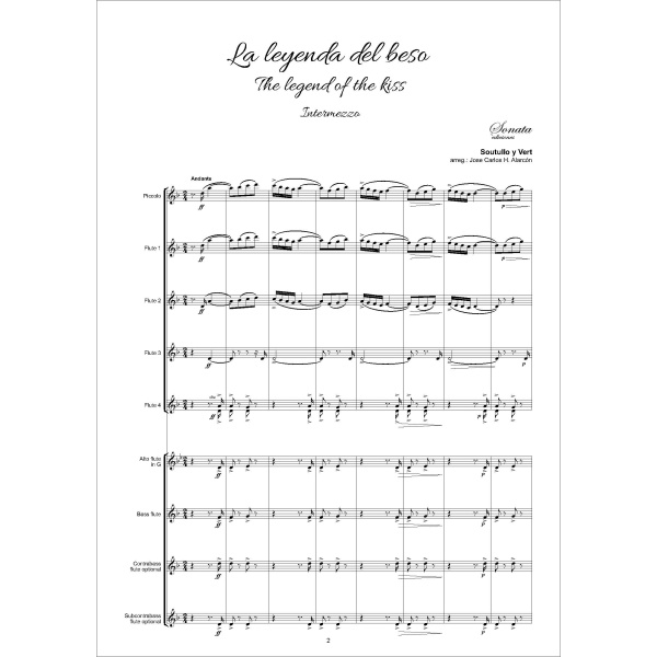 SOUTULLO Y VERT: La leyenda del beso (Orquesta de Flautas) - Imagen 2