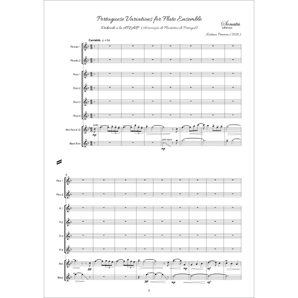 PENMAN, K.: Portuguese variations for flute ensemble - Imagen 2