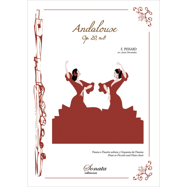 PESSARD, E.: Andalouse, Op.20, n.8 (Flauta solista y Orquesta de flautas)