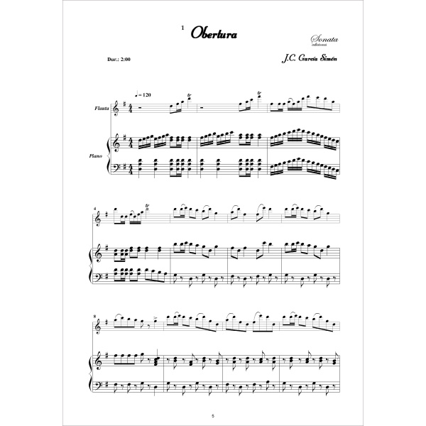 GARCIA, J.C.: James, Dori y la flauta magica · Cuento musical para flauta, narrador/voz y piano - Imagen 2