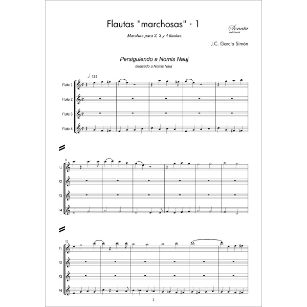 GARCIA, J.C.: Flautas "marchosas" - 1  · Marchas para 2, 3 y 4 Flautas - Imagen 2