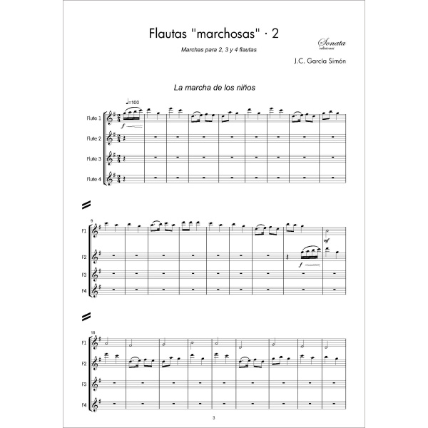 GARCIA, J.C.: Flautas "marchosas" - 2  · Marchas para 2, 3 y 4 Flautas - Imagen 2