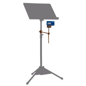 Soporte de metal para metrónomo o afinador para atril